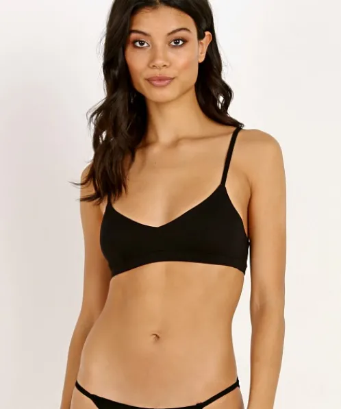 Only Hearts Bras>So Fine V Neck Bralette Black