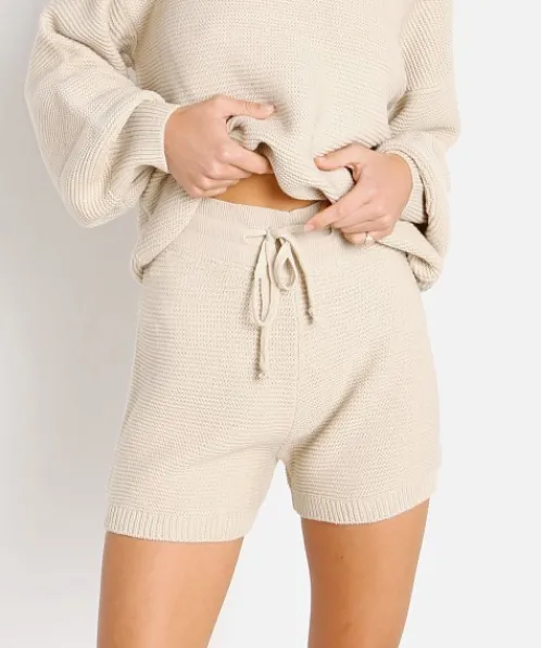 Onzie Shorts>Cozy Knit Short Sand