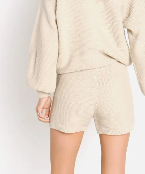 Onzie Shorts>Cozy Knit Short Sand