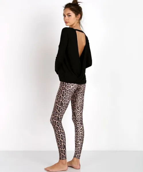 Onzie Tops>Drapey V Back Top Black