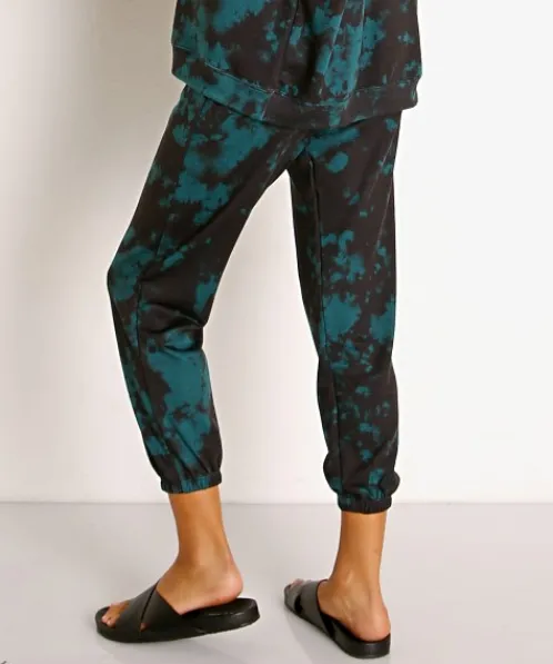 Onzie Pants | Pants>Fleece Sweatpant Emerald Green Tie Dye