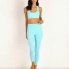Onzie Bottoms>Sweetheart Midi Legging Cyan Rib