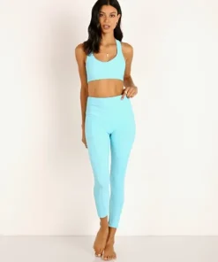 Onzie Bottoms>Sweetheart Midi Legging Cyan Rib