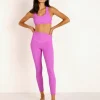 Onzie Bottoms>Sweetheart Midi Legging Vivid Violet Rib