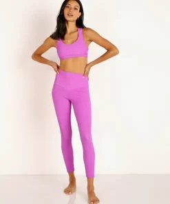 Onzie Bottoms>Sweetheart Midi Legging Vivid Violet Rib