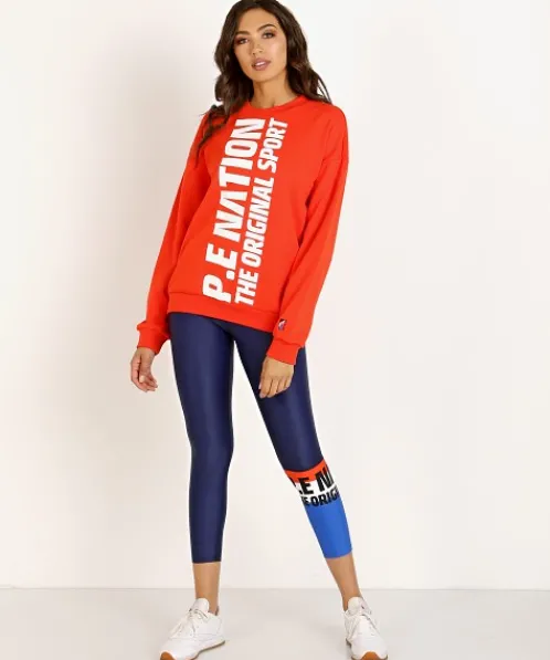 PE NATION Knits>Amped Up Sweater Red