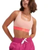 PE NATION Sports Bras>Box Out Sports Bra Coral