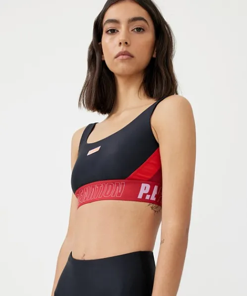PE NATION Sports Bras>Courtside Sports Bra Black
