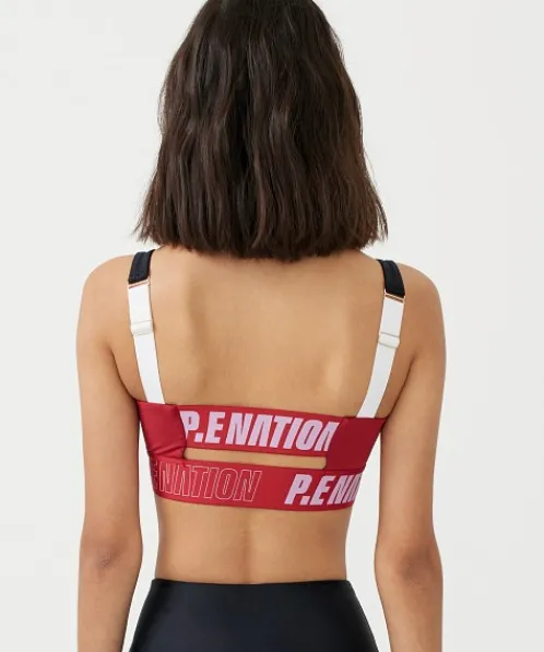 PE NATION Sports Bras>Courtside Sports Bra Black