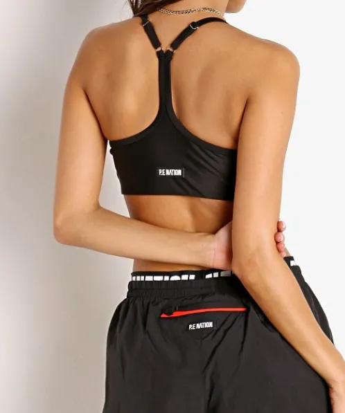 PE NATION Sports Bras>Fortify Sports Bra Black