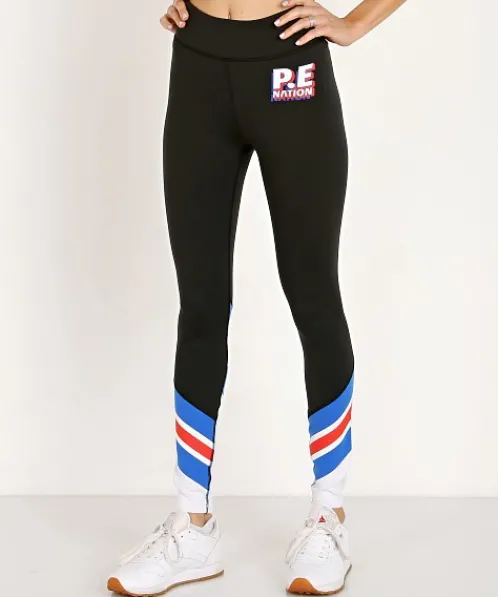 PE NATION Bottoms>Full Toss Legging Black
