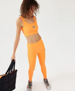 PE NATION Sports Bras>Grand Stand Sports Bra Socking Orange