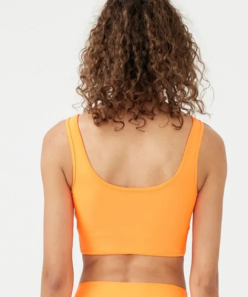 PE NATION Sports Bras>Grand Stand Sports Bra Socking Orange