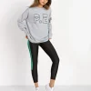 PE NATION Tops>Heads up Sweat Grey Marl