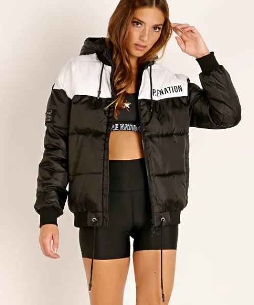 PE NATION Jackets | Jackets>Lead Right Puffer Jacket Black