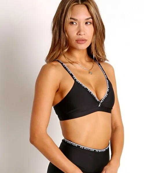 PE NATION Sports Bras>Power Play Sports Bra Black