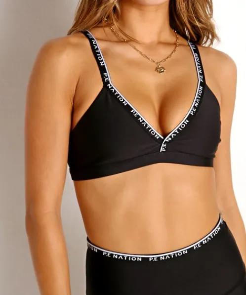 PE NATION Sports Bras>Power Play Sports Bra Black