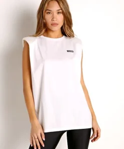 PE NATION Tops>Power Play Tank White