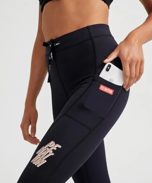 PE NATION Bottoms>Regain Legging Black