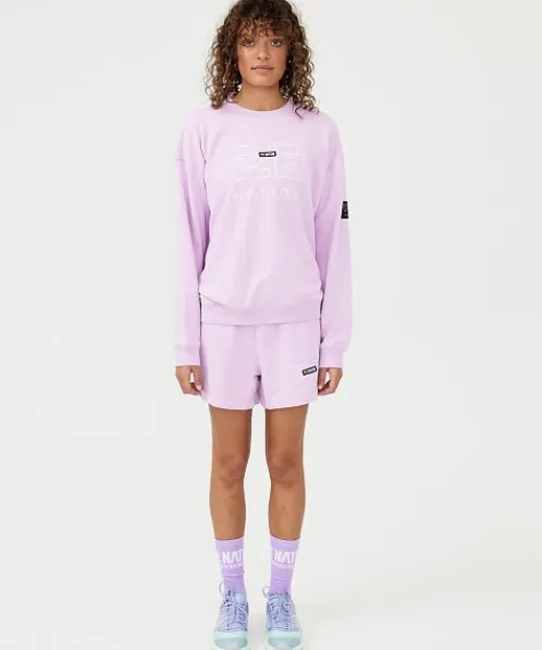 PE NATION Bottoms>Stadium Short Orchid Bloom