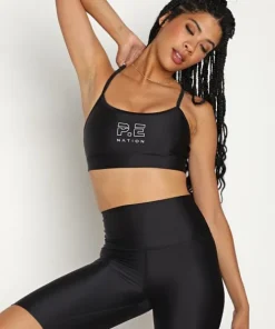 PE NATION Sports Bras>Stadium Sports Bra Black
