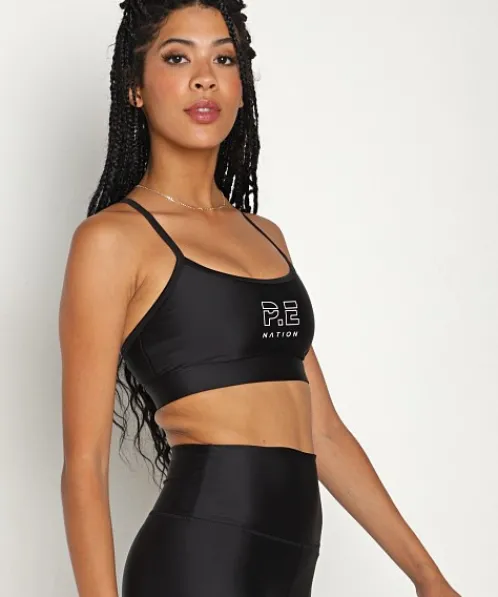 PE NATION Sports Bras>Stadium Sports Bra Black