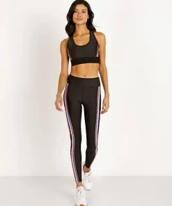 PE NATION Sports Bras>The Triple Play Crop Black