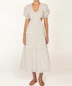 Peony Dresses>Cut Out Tiered Dress Biscotti