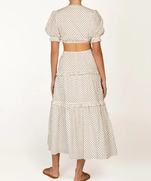 Peony Dresses>Cut Out Tiered Dress Biscotti