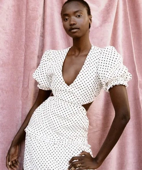 Peony Dresses>Cut Out Tiered Dress Biscotti