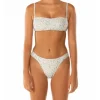 Peony Bikinis>Ruched Crop Bikini Top Capri