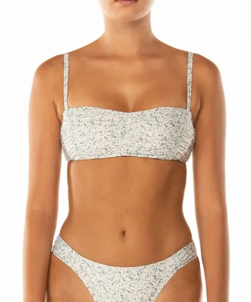 Peony Bikinis>Ruched Crop Bikini Top Capri