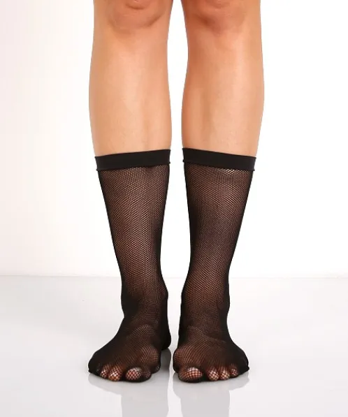 Philippe Matignon Hosiery>Retina Mi-Bas Nero