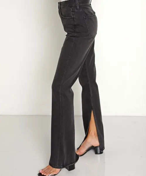Pistola Pants>Alexa High Rise Slim Flare with Slit Dark Sky