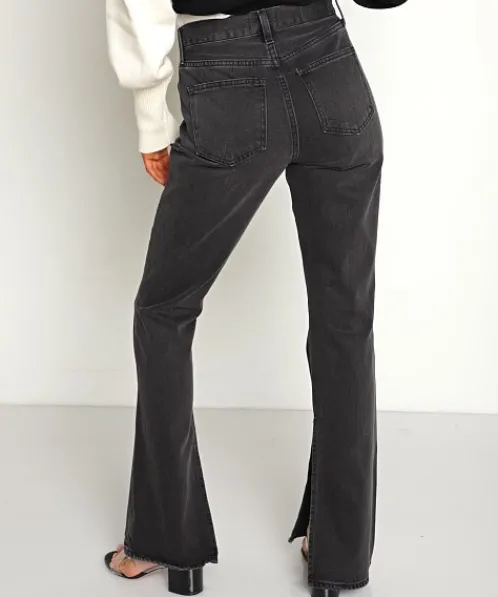 Pistola Pants>Alexa High Rise Slim Flare with Slit Dark Sky