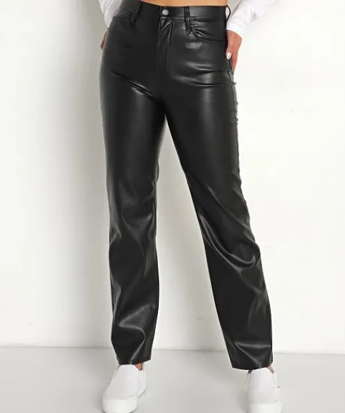 Pistola Pants>Cassie Super High Rise Straight Slate Black