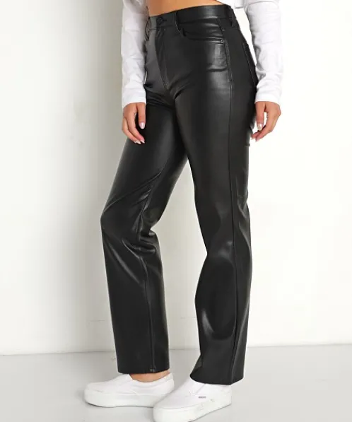 Pistola Pants>Cassie Super High Rise Straight Slate Black