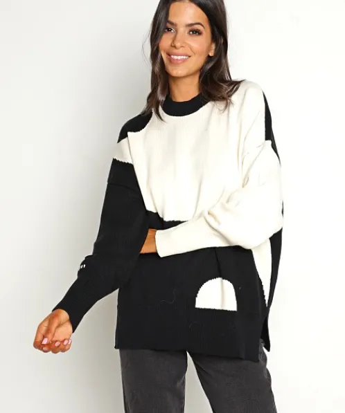 Pistola Knits>Darya Oversized Crewneck Yin Yang