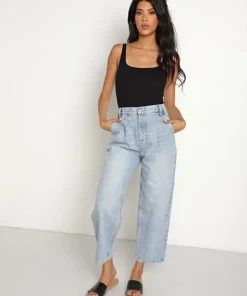 Pistola Pants>Gianna High Rise Balloon Leg Jean Azure