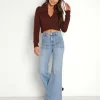 Pistola Knits>Lenore Collard Cropped Cardigan Burgundy