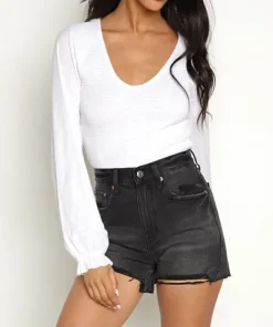 Pistola Shorts>Maeve Super High Rise Cut Off Shorts Night Hour