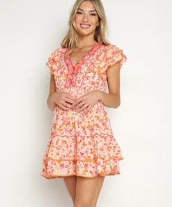 Poupette St. Barth Dresses>Mini Camila V Pink Monaco