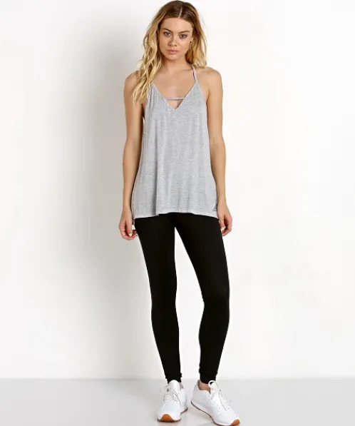 Reebok Tops>Favorite Strappy Tank Medium Grey