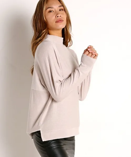 Richer Poorer Tops>Cozy Knit Long Sleeve Bone