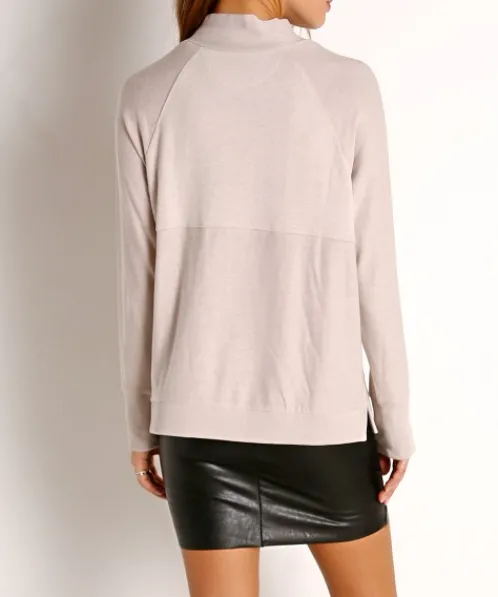 Richer Poorer Tops>Cozy Knit Long Sleeve Bone