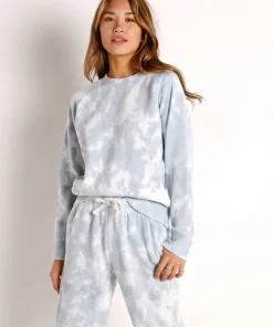 Richer Poorer Sleep Shirts | Knits>Recycled Crew Sweatshirt Blue Mirage Tie Dye