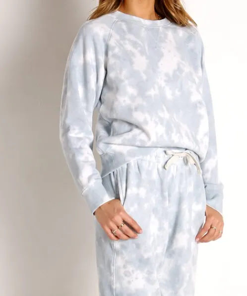 Richer Poorer Sleep Shirts | Knits>Recycled Crew Sweatshirt Blue Mirage Tie Dye