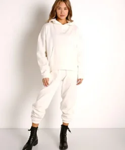 Richer Poorer Sleep Shirts | Knits>Recycled Fleece Hoodie Bone
