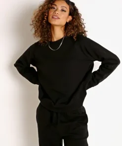 Richer Poorer Sleep Shirts | Knits>Recycled Fleece Crew Sweatshirt Black