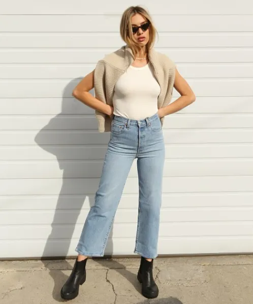 Richer Poorer Tops>Recycled Rib Tank Bone